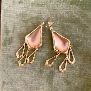 Alexis Bittar, painted lucite & gold plate earrings